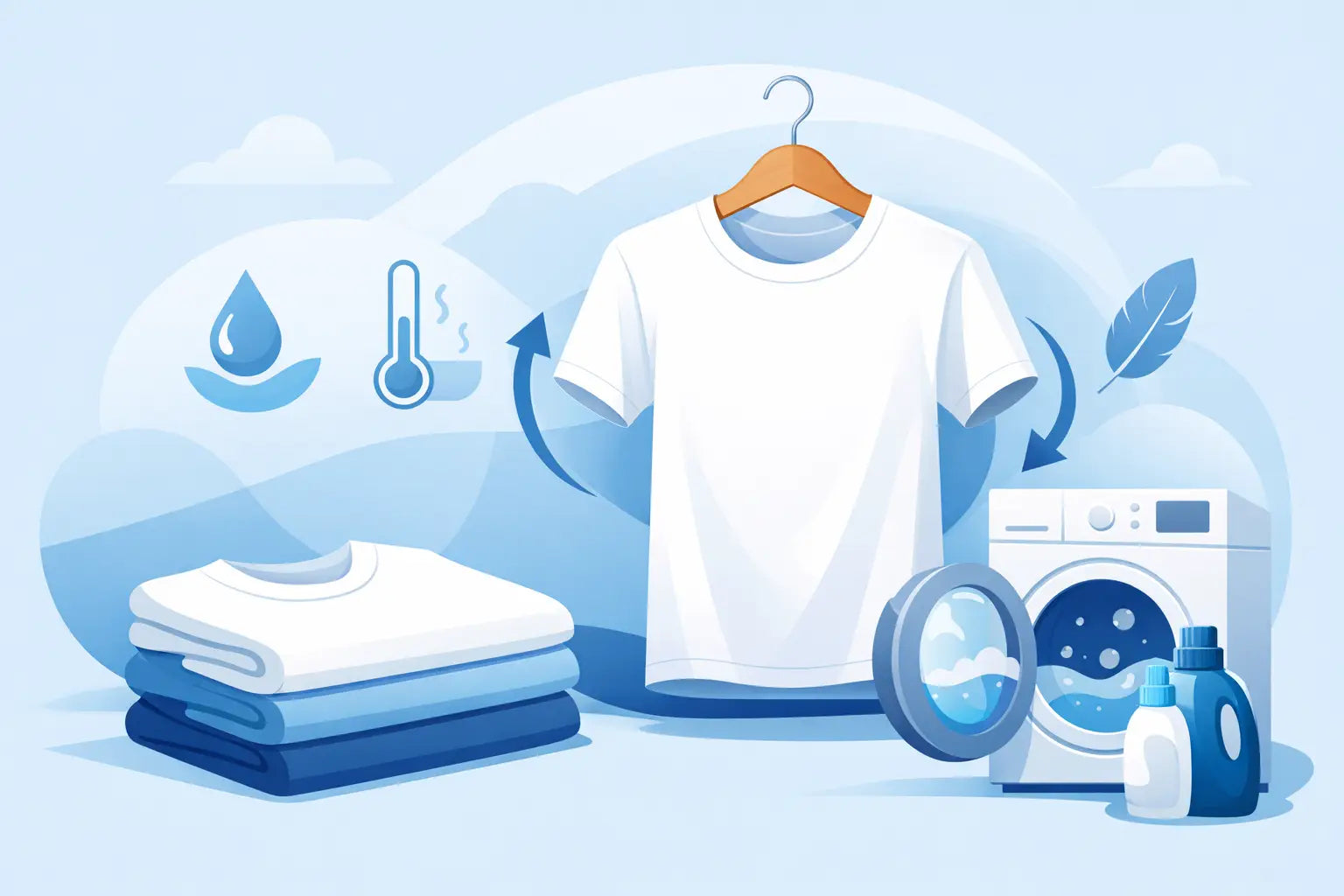 T-Shirts ohne Einlaufen waschen: Form bewahren