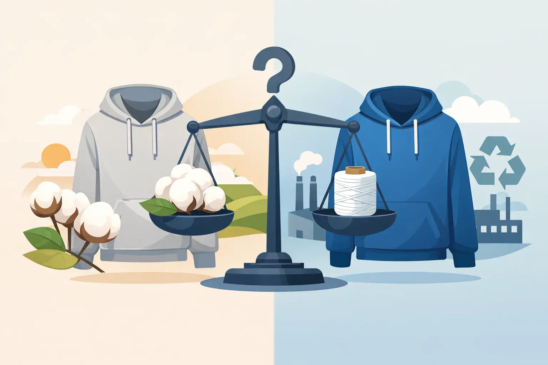 Baumwolle oder Polyester Hoodie: Was zählt?
