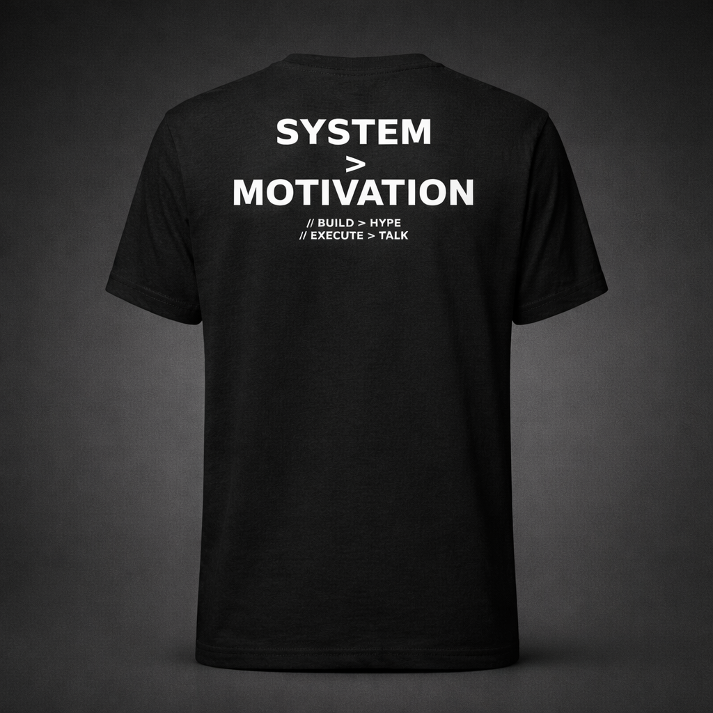 SYSTEM > MOTIVATION – Premium Backprint Shirt