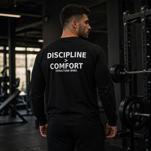KODEON Longsleeve DISCIPLINE COMFORT am Model im Gym