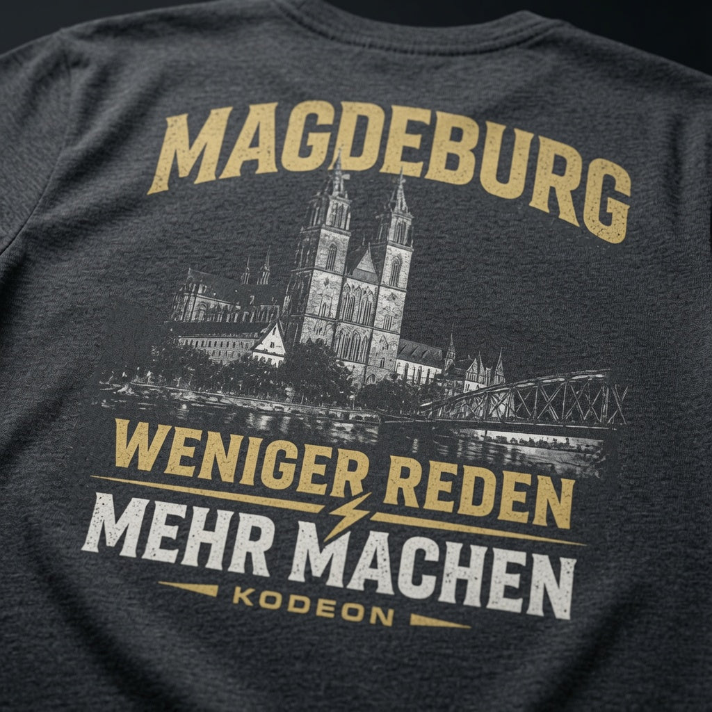 MAGDEBURG – Weniger Reden. Mehr Machen. | Unisex T-Shirt