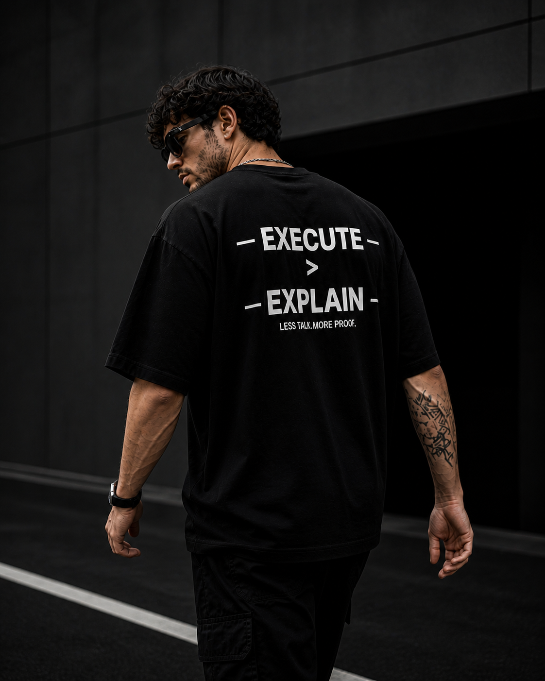 KODEON Oversized T-Shirt – Faded Black