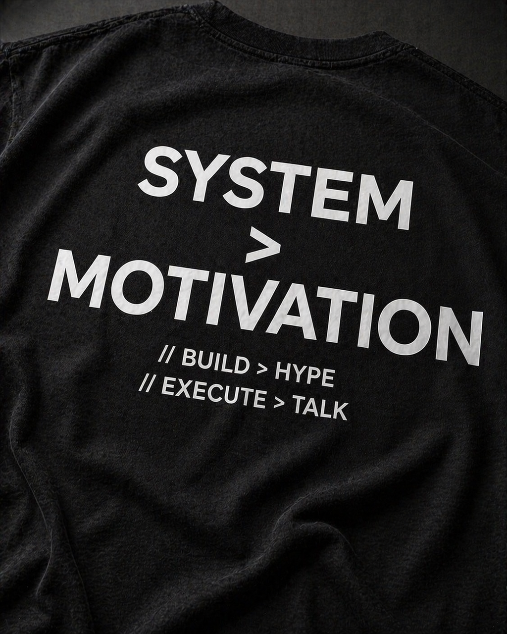 KODEON SYSTEM MOTIVATION T-Shirt Rückenprint Detail