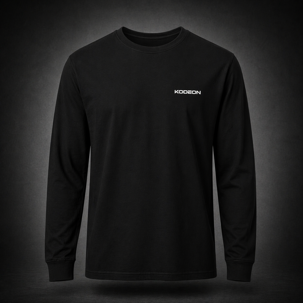 KODEON Longsleeve schwarz Frontansicht