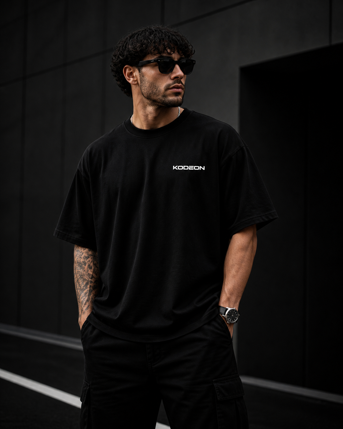 KODEON Oversized T-Shirt – Faded Black